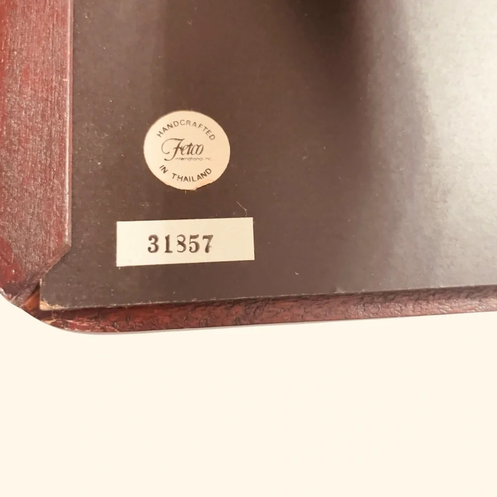 Fetco Beacon Hill Exotic Wood 5x7 Picture Frame Made in Thailand Dark Wood - VTG